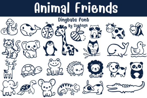 Animal Friends Font for Playful Campaign Design