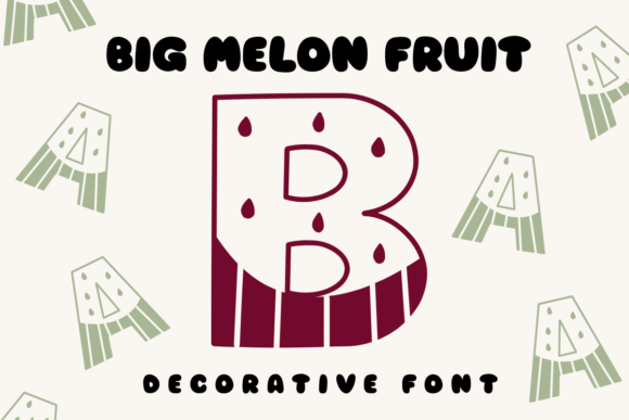 Big Melon Fruit Typeface for Playful Branding