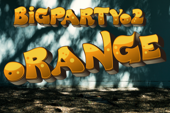 BigPartyO2 Orange Typeface for Bold Branding