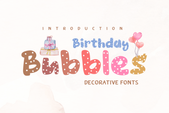 Birthday Bubbles Font for Crafters