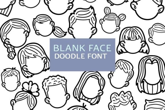 Blank Face Doodle Font for Creative Branding