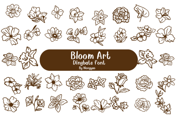 Bloom Art Font for Handmade Labels & Cards