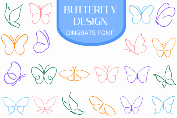 Butterfly Design Font for Elegant Branding