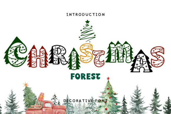 Christmas Forest Font for Festive Handmade Designs