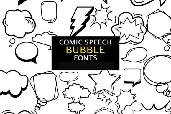 Comic Speech Bubble Font for Editorial Design