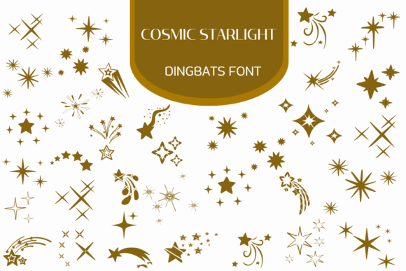 Cosmic Starlight Font for Celestial Craft Designs