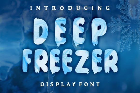 Deep Freezer Font for Winter Crafts & Designs