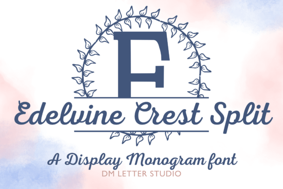 Edelvine Crest Monogram: Elegant Serif Typeface