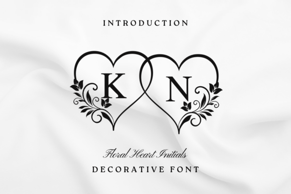 Floral Heart Initials Typeface for Campaigns