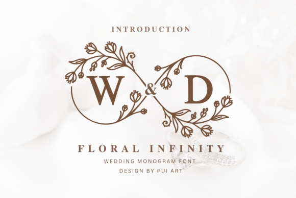 Floral Infinity Monogram Typeface for Branding
