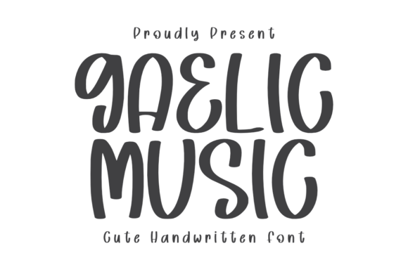 Gaelic Music Font for Handmade Creators