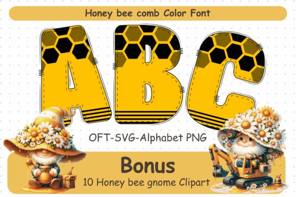 Honey Bee Comb Font for Playful Branding