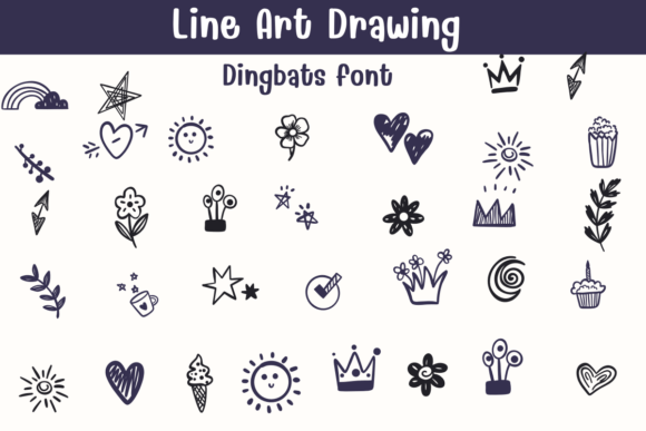 Line Art Drawing Font for Modern Brand Identity
