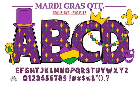 Mardi Gras Fleur De Lis Typeface for Web Design
