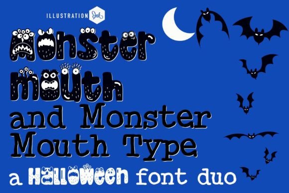 Monster Mouth Duo Typeface for Spooky Branding