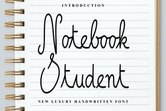 Notebook Student: A Festive Script Font for Makers