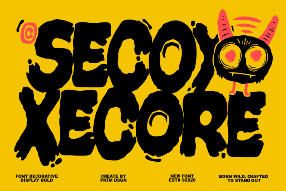 Secoy Xecore: A Bold Decorative Typeface for Modern Editorial Design