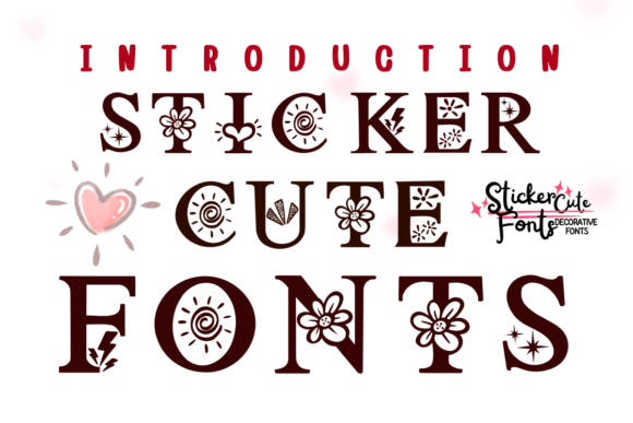 Sticker Cute Font for Crafters & Sellers
