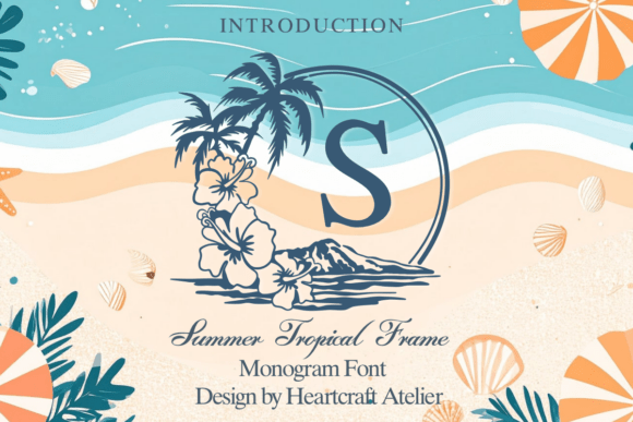Summer Tropical Frame: A Decorative Font for Editorial Design