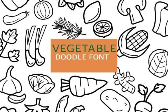 Vegetable Doodle: A Playful Dingbat Font for Creative Projects